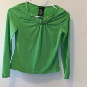 Girls green top